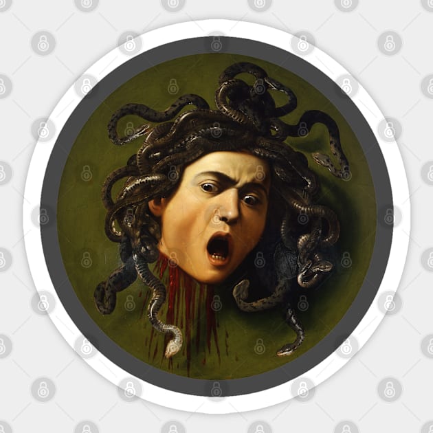 Medusa by Caravaggio Sticker by keepermurph